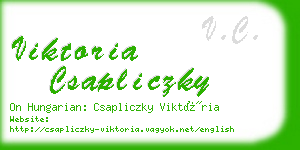 viktoria csapliczky business card